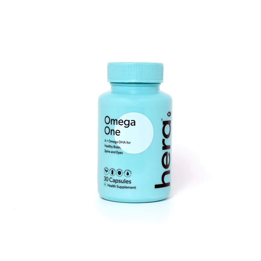 Hera Omega One - Memory, Brain, Spine and Eyes - Vegan Omega DHA and Vitamin E - 30 Capsules