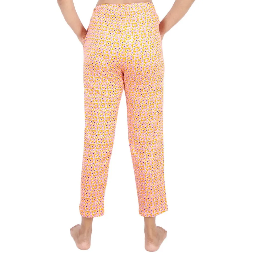 YASHRAM  Morph Maternity Adira Women's Cotton Nightwear Pyjama - Orange & Pink