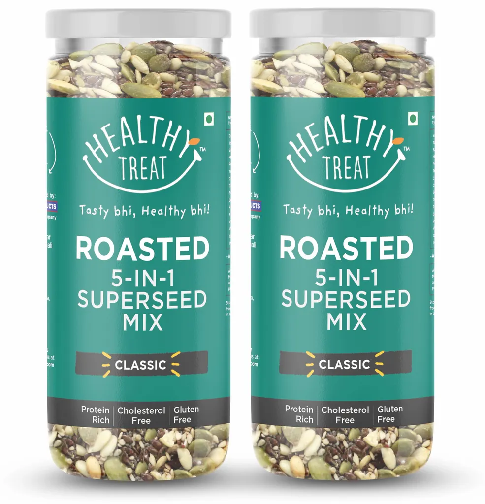 Healthy Treat Roasted Super-Seeds Combo - Pack of 6 | Immunity Booster | Gluten Free, VegaN