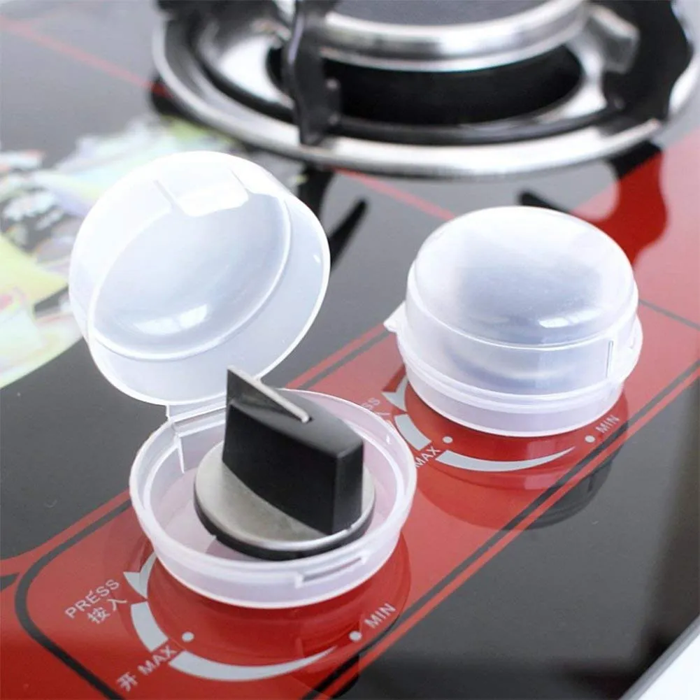 Safe-O-Kid-Gas Stove Knob Covers/Guard-Translucent-Pack of 2