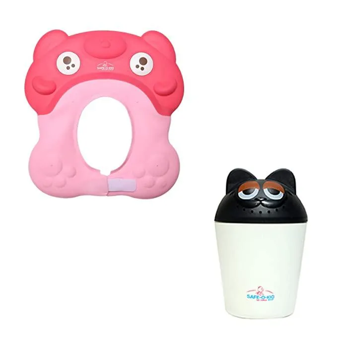 Safe-O-Kid Happy Shampoo Child Safety Kit,Combo set- Pink