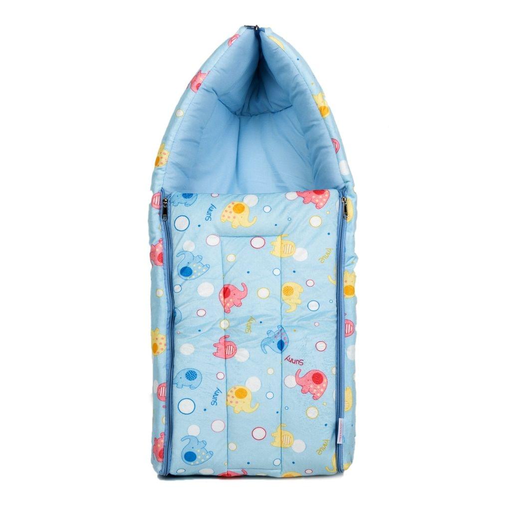 Tiny Hugs Elephant Printed New Born Baby Sleeping Bag & Baby Sleeping Bed