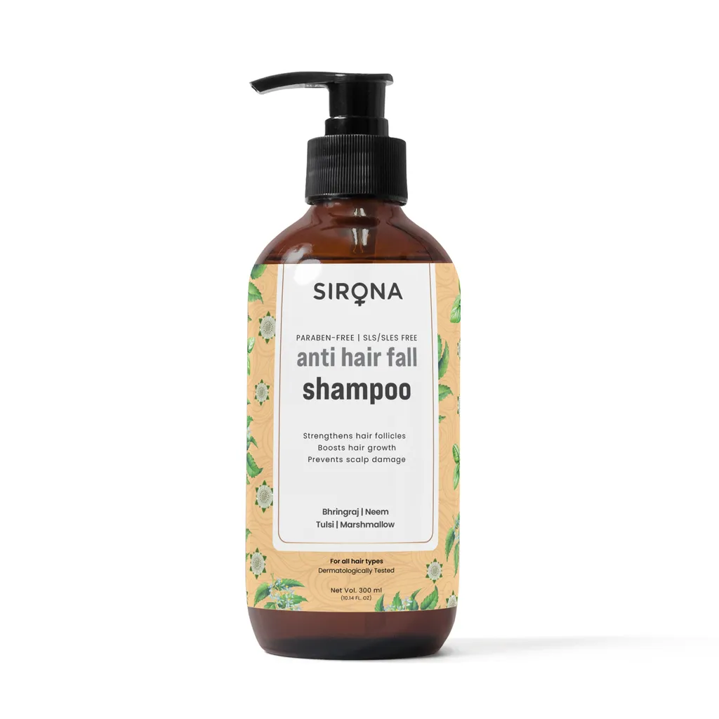 Sirona Sirona Marshmallow & Bhringraj Anti Hair Fall Shampoo with Neem & Tulsi for Men & Women - 300 ml