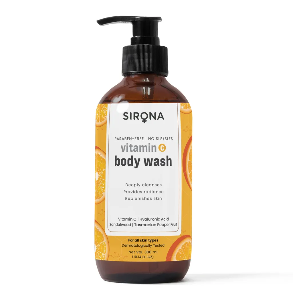 Sirona Sirona Natural Vitamin C Body Wash for Men & Women - 300 ml | Gel Based Shower Gel