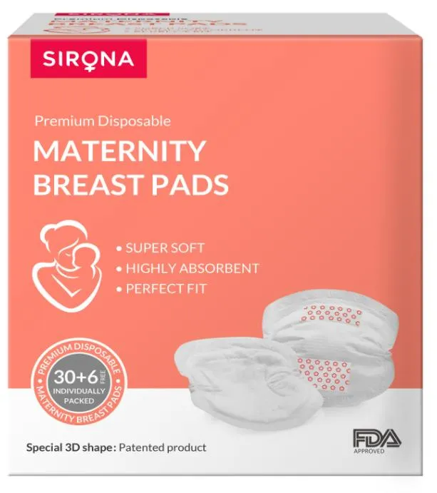 Sirona  Premium Disposable Maternity Breast Pads - 30 + 6 Pads