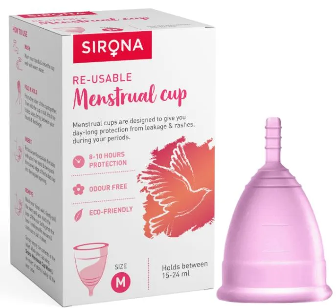 Sirona Sirona Pro Super Soft Reusable FDA Approved Menstrual Cup with Medical Grade Silicon - (1 Unit)