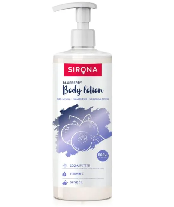 Sirona Sirona Natural Blueberry Body Lotion with Cocoa Butter, Vitamin E and Olive Oil - 500ml