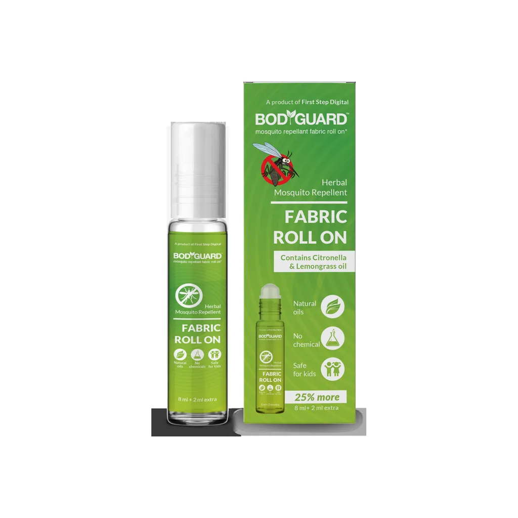 Sirona BodyGuard Herbal Fabric Roll On with Citronella and Lemongrass Oil - 8 ml + 2 ml Extra
