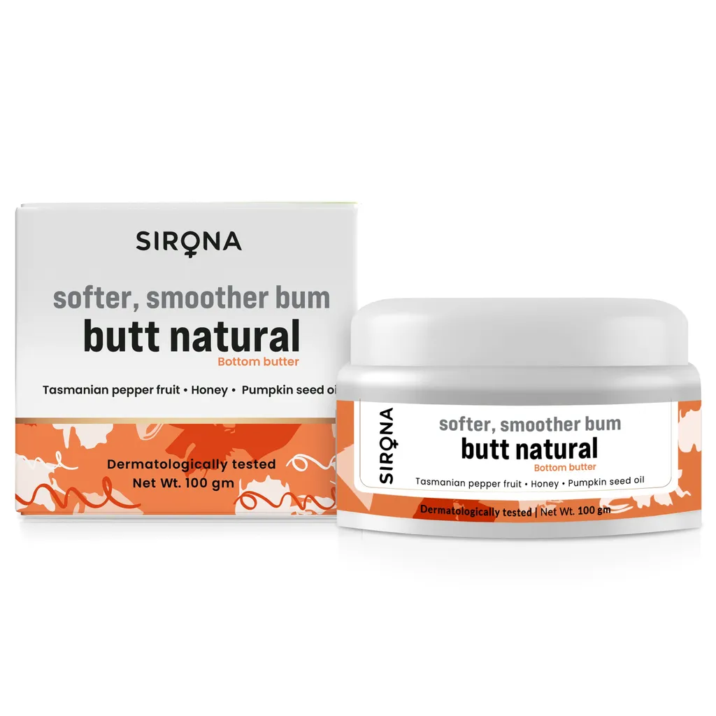 Sirona Sirona Natural Back and Bum Cream for Women - 100 gm | Dermatologically Tested