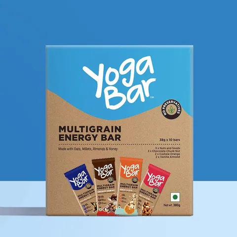 Yogabar Assorted Multigrain Energy Bar-Pack Of 10, 38g