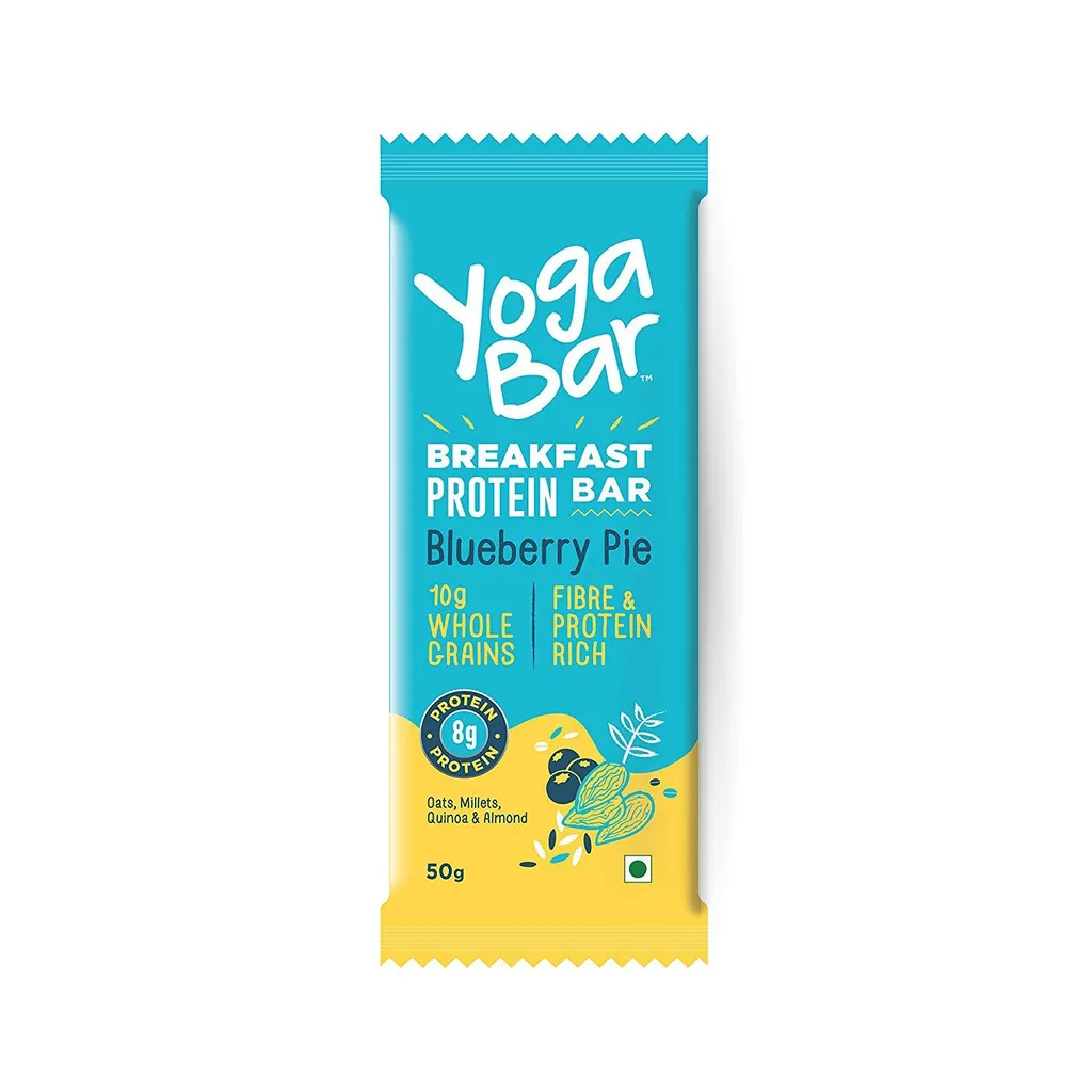 Yogabar Breakfast Bar - Blueberry Pie Pack Of 6, 50gm each