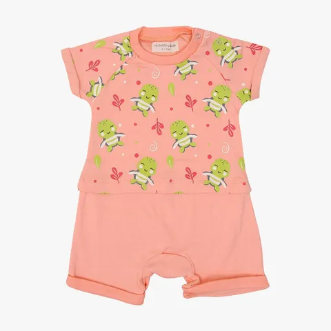 A Toddler Thing - Turtley Awe - Baby Organic Half sleeve Jumpsuit
