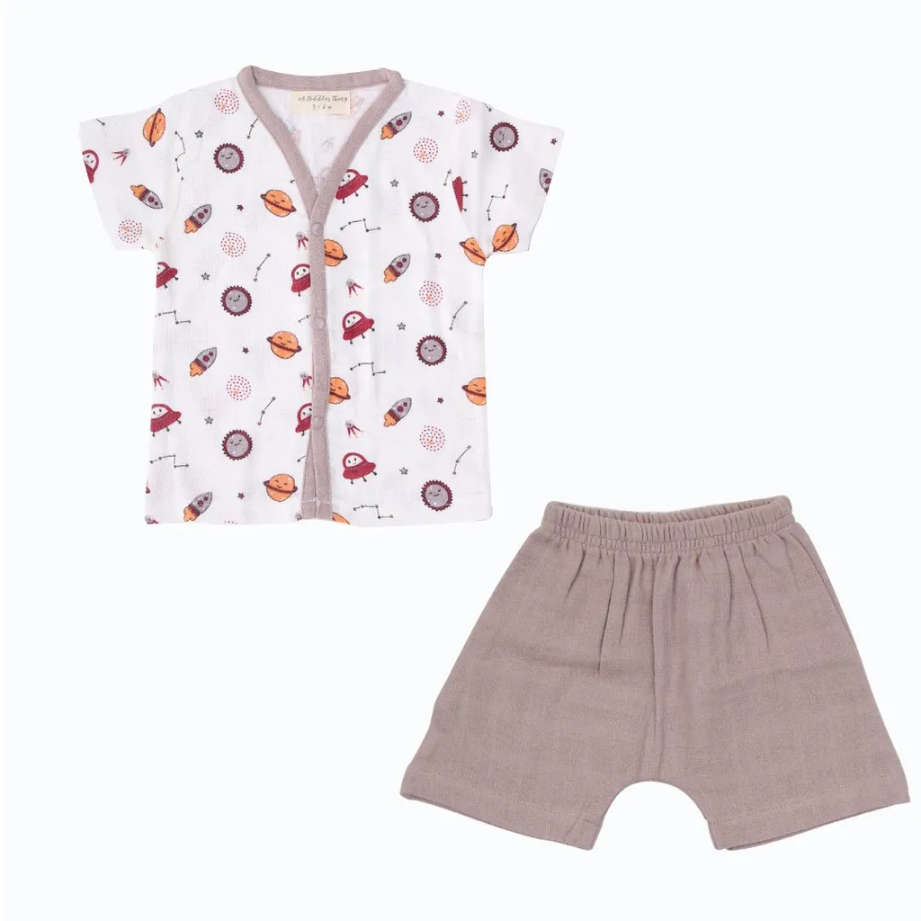 A Toddler Thing - Half Sleeve Top & Shorts - Space Ranger
