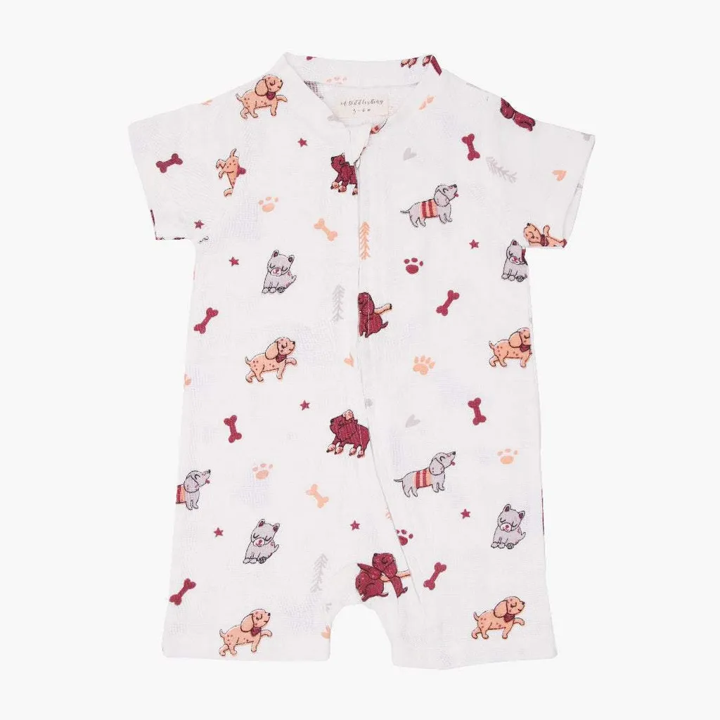 A Toddler Thing - Dog Walk - Half Sleeve Jumpsuit