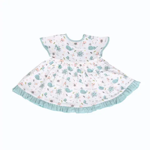 A Toddler Thing - Sea World - Muslin Frock (Knot Type)