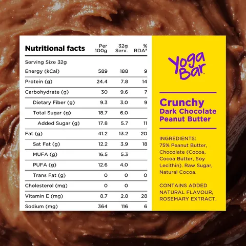 Yoga Bar Crunchy Peanut Butter Dark Chocolate