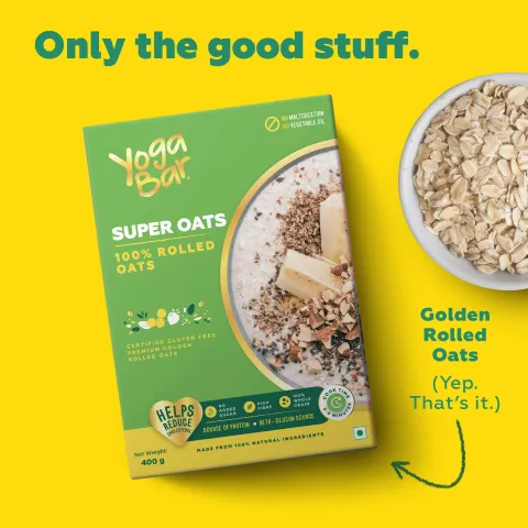 Yogabar Super Oatmeal - 100% Premium Golden Rolled Oats
