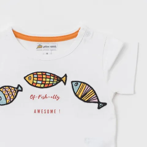 Yellow Rabbit Of-Fish-Ally Awesome T-shirt