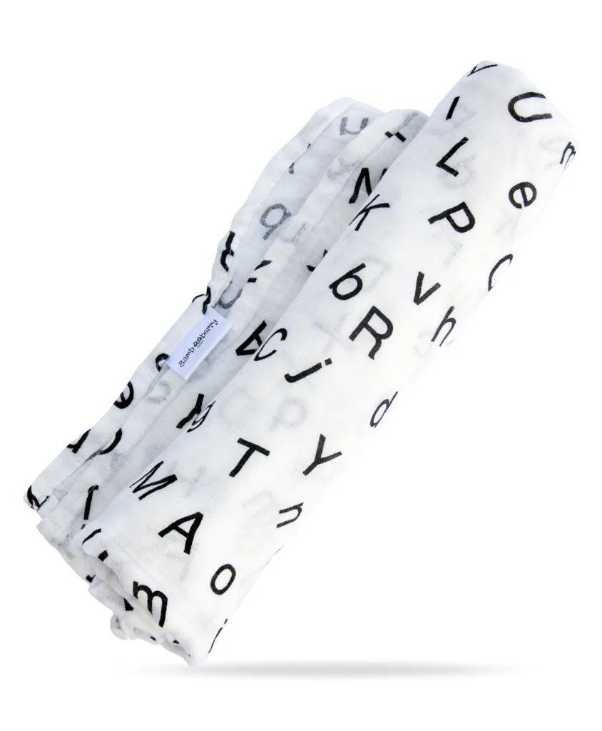 R for Rabbit Bamboo Berry Alphabets Swaddle