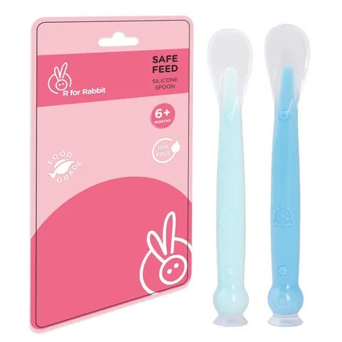 R for Rabbit Safe Feed Silicon Spoon