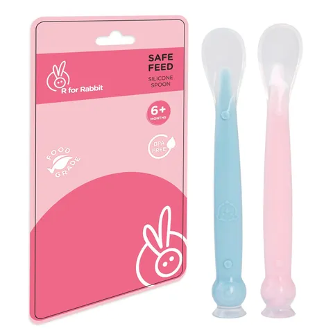 R for Rabbit Safe Feed Silicon Spoon