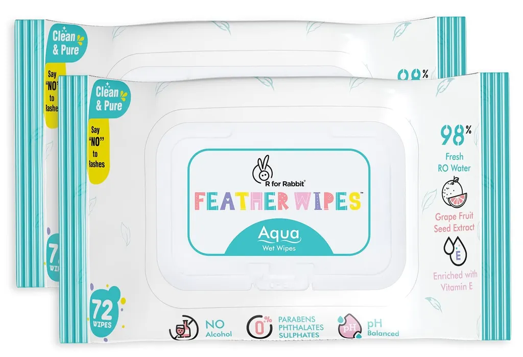 R for Rabbit Feather Aqua Wipes