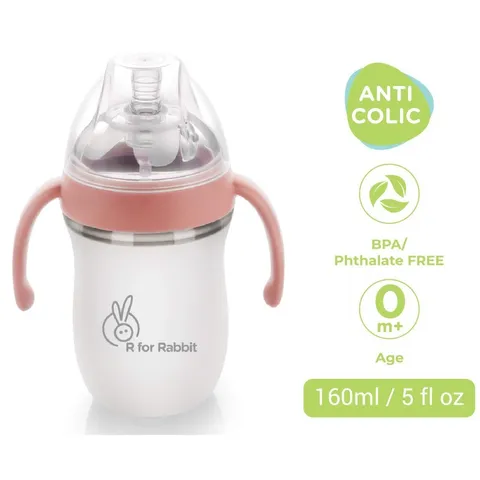 R for Rabbit First Feed Silicon Bottle