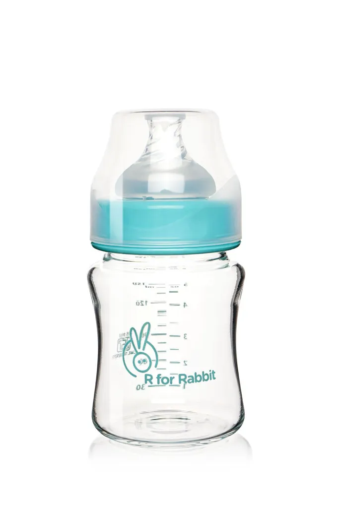 R for Rabbit FIRST FEED GLASS BOTTLE - Sea Green 250 ML