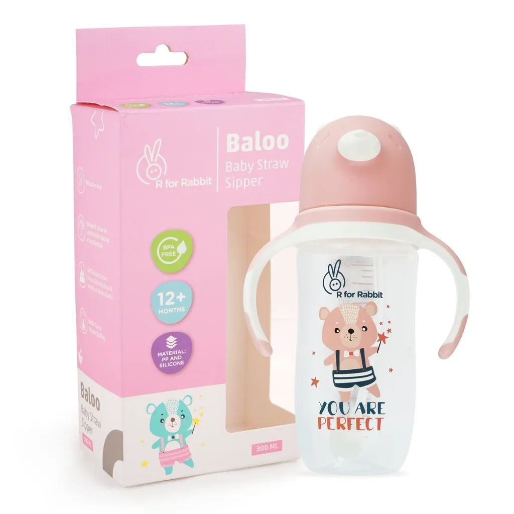 R for Rabbit Baloo Baby Straw Sipper