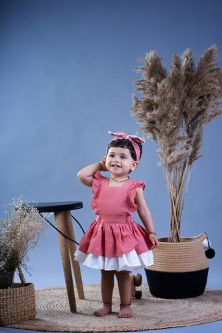 Pure Cloth Pinafore Dress for Girls