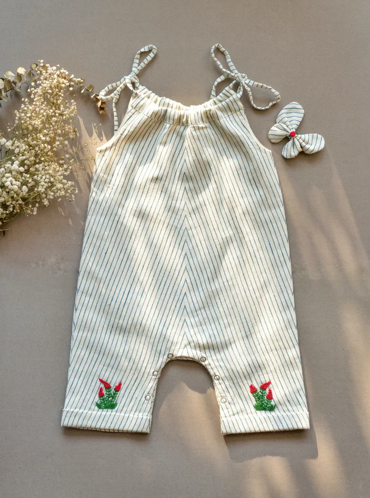 Pure Cloth Organic Cotton Extendable Baby Jumpsuit for Girls