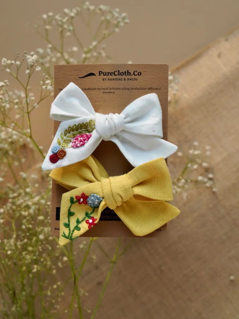 Pure Cloth Summer Flower - Embroidery Clip Combo