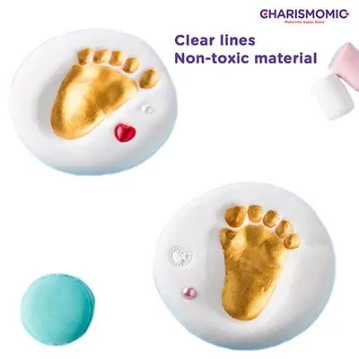 Charismomic Baby Clay Hand &Footprint Frame with LED -White