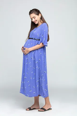 Fit And Flare Maternity Maxi Dress