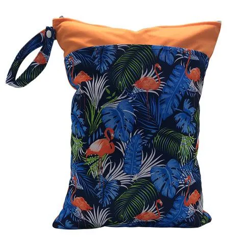 Tropical Printed Diaper Pouch (Wet and Dry Bag)