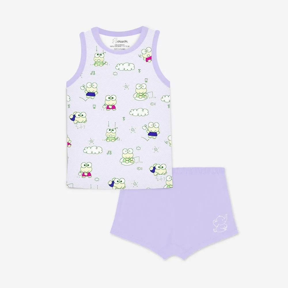 Snugkins Snugwear T Shirts Top and Shorts - Frog - Jumping Joy