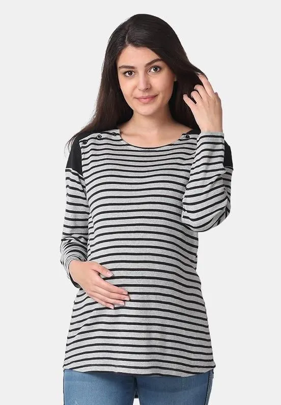 Breton Stripe Maternity and Nursing Top
