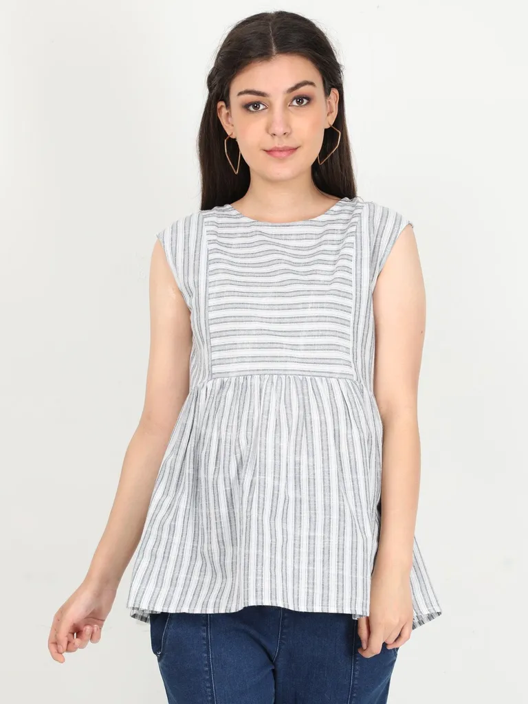 Breezy Summer Striped Maternity and Nursing Top