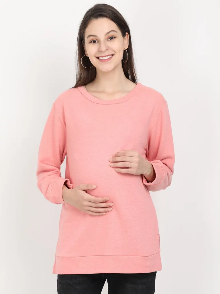 Salmon Maternity and Feeding Sweatshirt