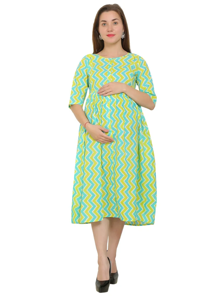 Maternity Kurti Green Color,Feeding Kurti,Pre and Post Pregnancy