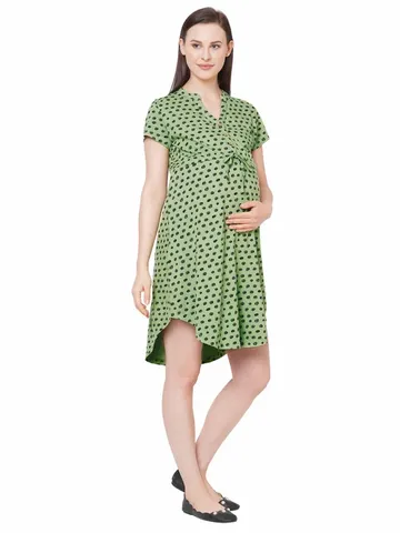 Mystere Paris Polka-Dot-Maternity-Dress