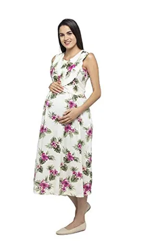 Tropical Efflorescent Maternity/Nursing Layer Dress