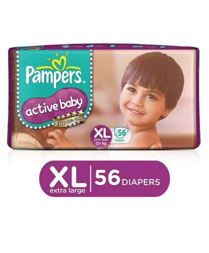 Pampers XL- Pack of 56 Active Baby NB Econ