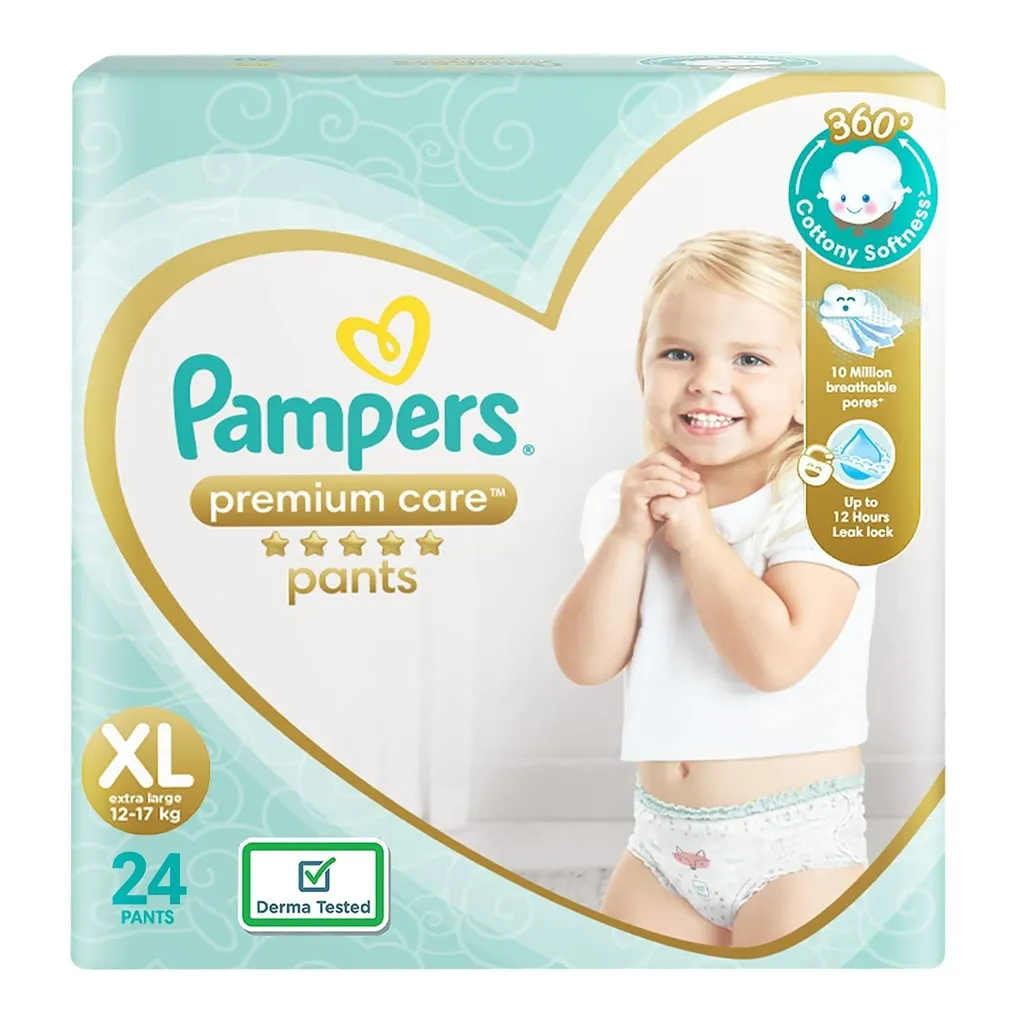 Pampers Premium Care Pants, Extra Large (XL) 24 Count