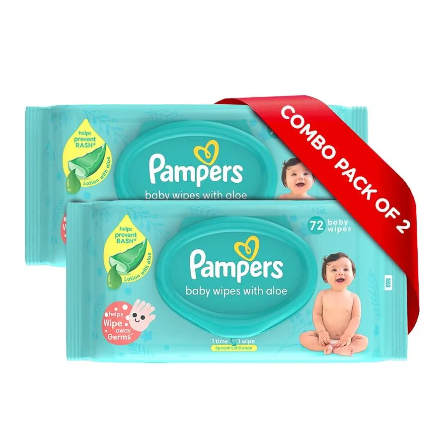 Pampers Baby Gentle Wet Wipes with Aloe Vera 144 Wipes