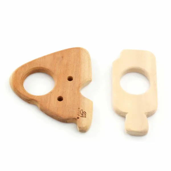 Ariro Toys Wooden Teethers-Cheese & Ice Cream Stick