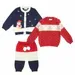 Greendeer Penguine and Reindeer Sweater and Lower Combo - Navy and Red  - Set of 3