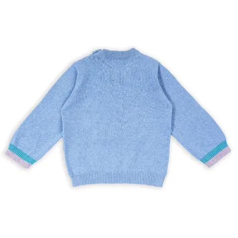 Cuddly bear blue sweater