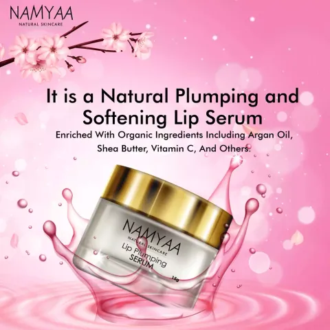 Namyaa Lip Plumping Serum- Plums, Smoothes & Swells Lips 15g For Plumper and Fuller Lips
