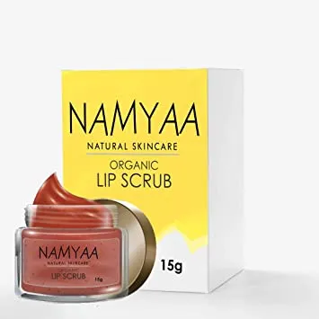 Namyaa Organic Lip Scrub, Coconut, Glycerin and Other Natural Ingredients, Softens Smooth Exfoliates Lips, 15g